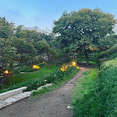 Paragliding view of mountains