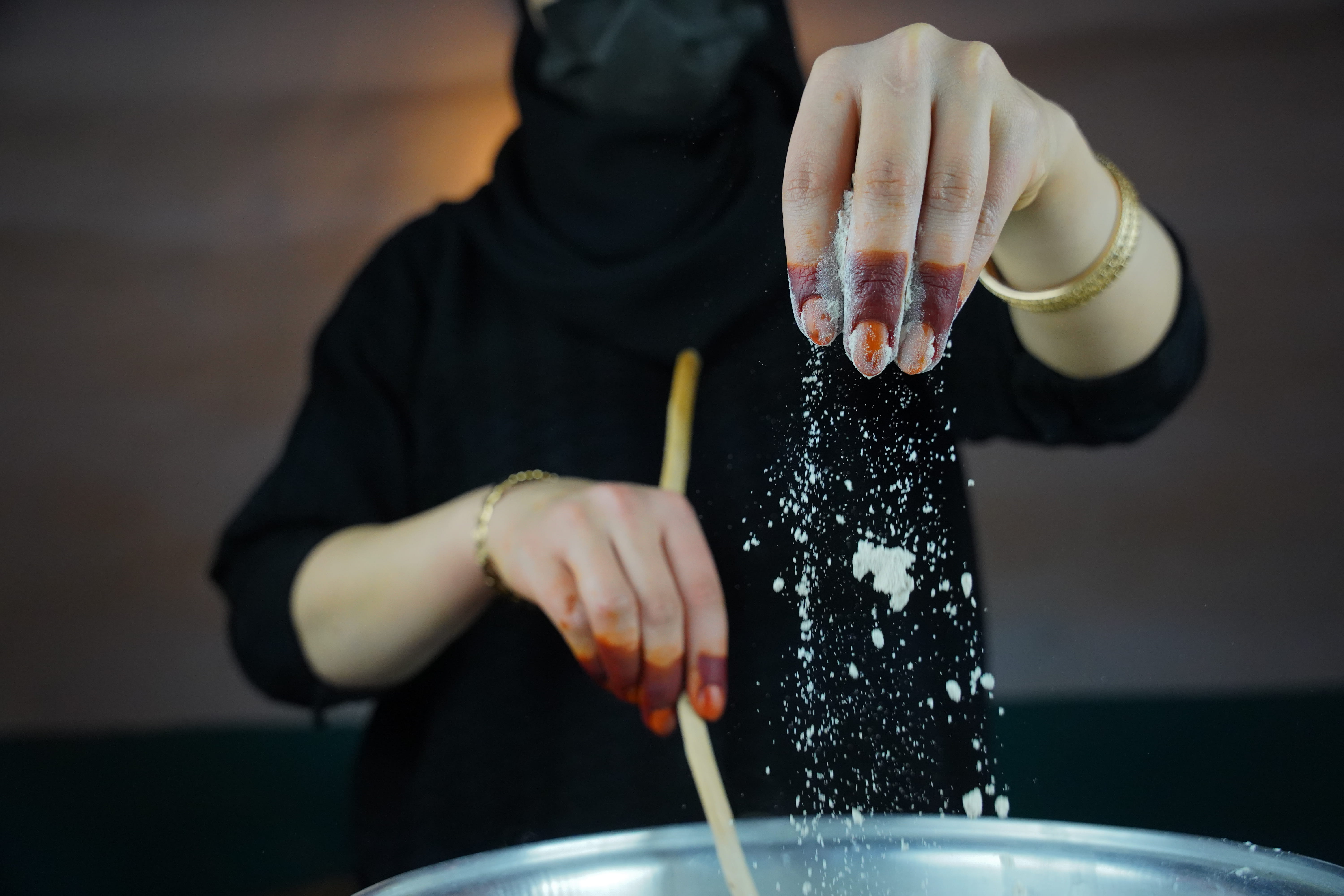 Paragliding view of mountains