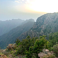 Paragliding view of mountains
