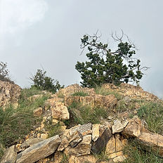 Paragliding view of mountains