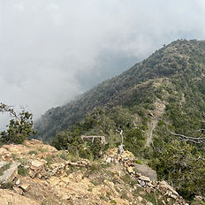 Paragliding view of mountains